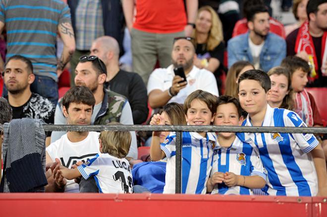 Xabi Prieto, en el Sánchez-Pizjuán viendo el Sevilla-Real Sociedad (Foto: Kiko Hurtado).