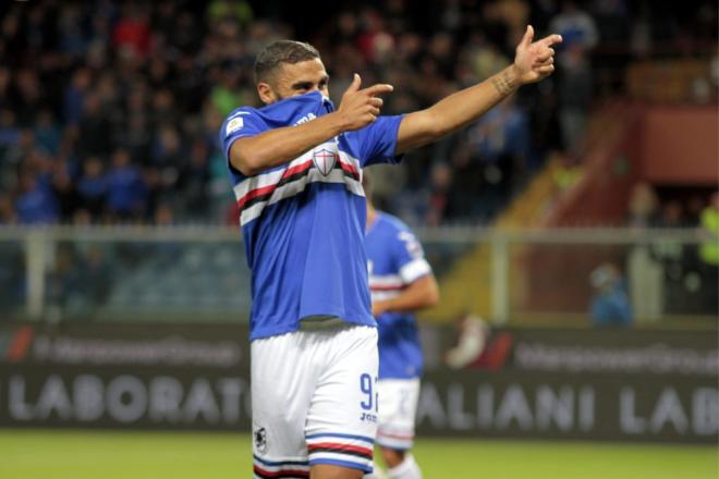 Defrel celebra un gol con la Sampdoria.