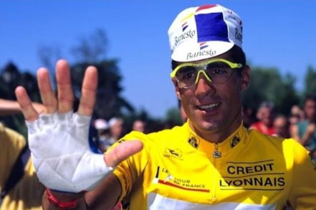 Miguel Indurain, cinco veces ganador del Tour de Francia.