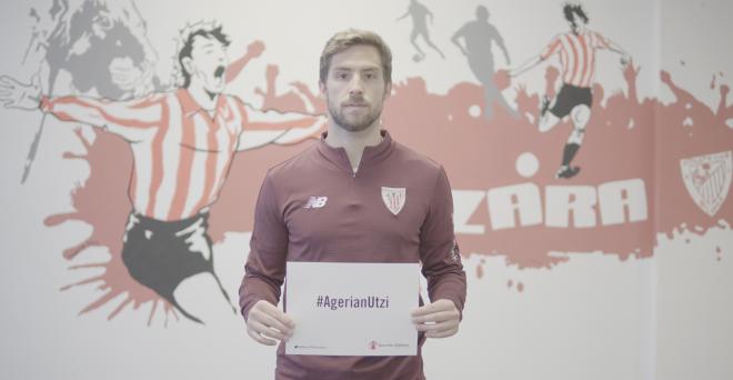 Iñigo Martínez ha sido una de las caras rojiblancas de la campaña de sensibilización (Foto: Save The Children)