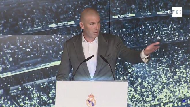 Zidane en rueda de prensa,