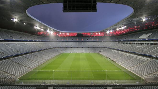 El Allianz Arena de Múnich, vacío.