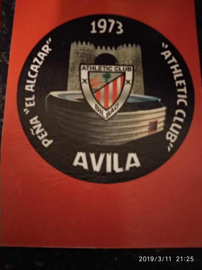 Escudo de la Peña El Alcázar de Ávila del Athletic Club de Bilbao.