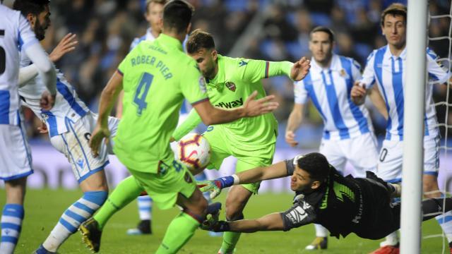 La Real no pudo pasar del empate ante el Levante (Foto: LaLiga)