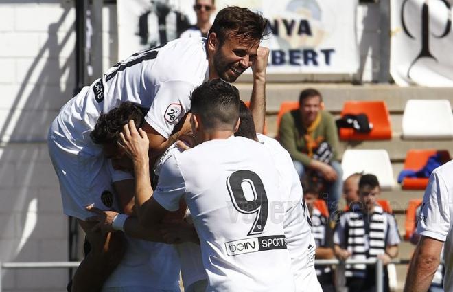 Sito celebra el 0-1 en el Collao. (Foto: Valencia CF)