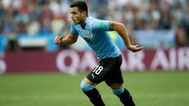 Maxi Gómez, en un partido con la selección de Uruguay (Foto: Getty Images).