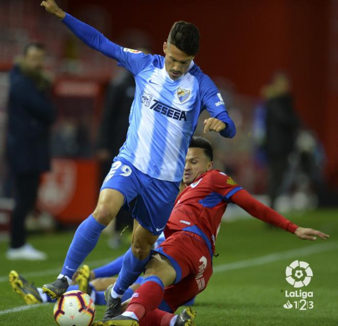 Iván Rodríguez, en un partido con el Málaga (Foto: LaLiga).