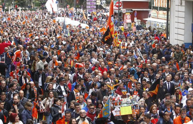 Marcha Cívica del Centenario. (Foto: Valencia CF)