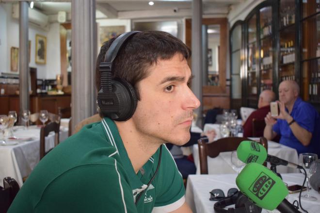 Carlos Suárez, en un momento de la entrevista.