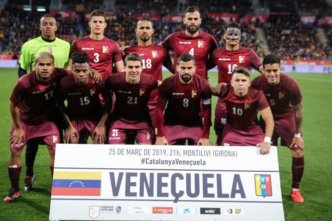 Once inicial de la selección de Venezuela en el partido ante Catalunya.