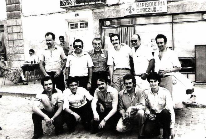 El gran Telmo Zarra de visita en los años 70 a la Peña Socuéllamos del Athletic Club.