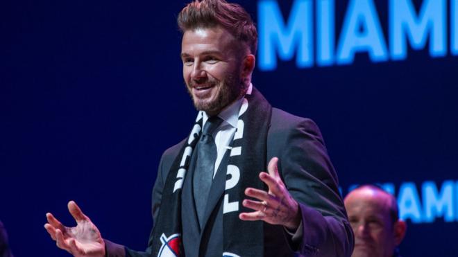 David Beckham durante la presentación del proyecto de su equipo de fútbol Inter Miami (Foto: EFE).
