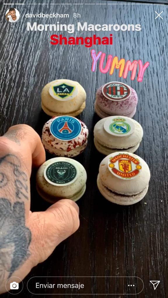 Las galletas de los equipos de Beckham (Foto: Instagram David Beckham).