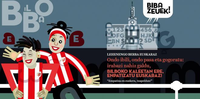 El Ayuntamiento de Bilbao y el Athletic Club vuelven a colaborar para promover el euskera en el deporte.