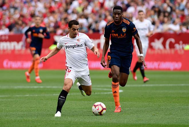 Ben Yedder, en el Sevilla 0-1 Valencia. (Foto: Kiko Hurtado). 