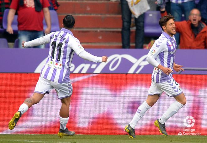 Keko Gontán festeja su gol a la Real Sociedad (Foto: LaLiga).