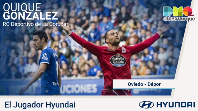 Quique González, Jugador Hyundai del Real Oviedo-Dépor.