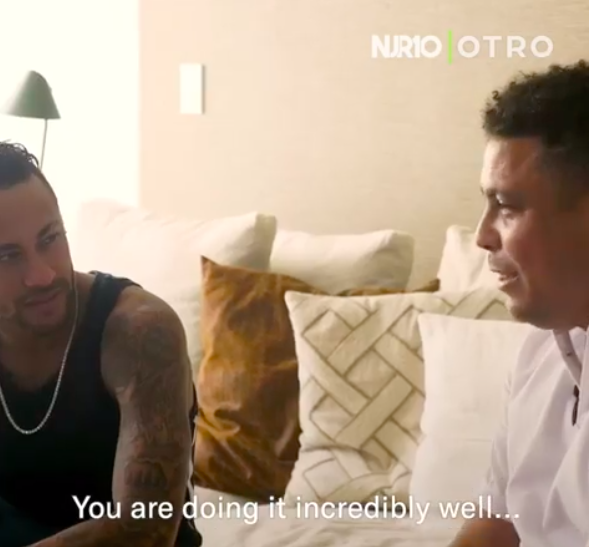 Una imagen de la conversación entre Ronaldo y Neymar (Foto: @neymarjr).
