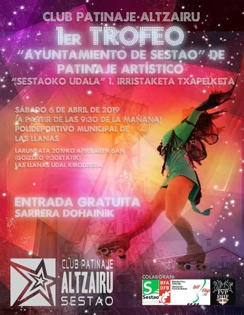 El I Trofeo de Sestao de patinaje artístico se celebrará el sábado en Las Llanas.