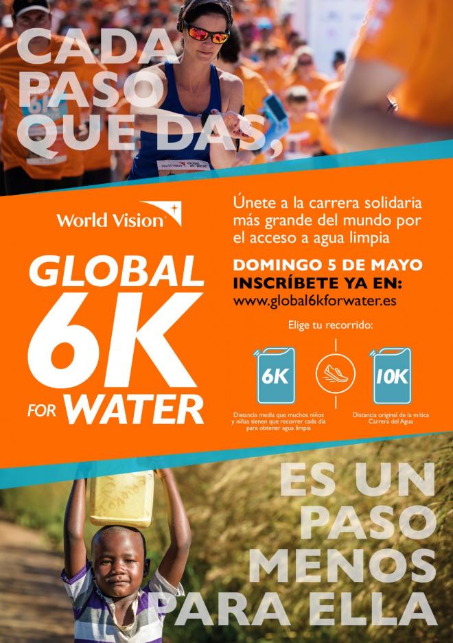 Inscripciones para la carrera solidaria Global 6k For Water.