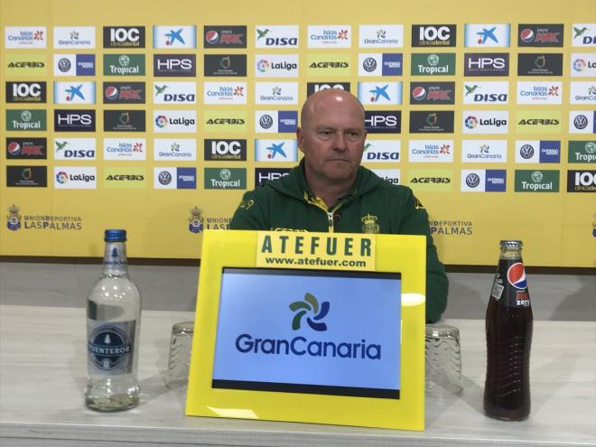 Pepe Mel, durante una rueda de prensa previa de Las Palmas.