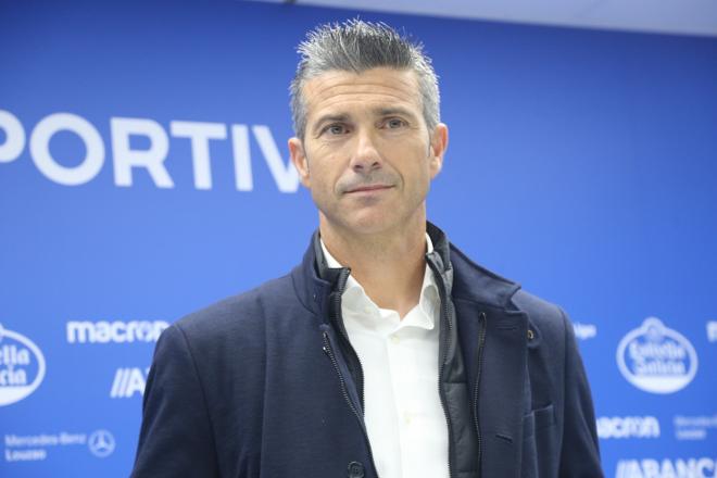 José Luis Martí, en su presentación como nuevo entrenador del Deportivo (Foto: Iris Miquel).
