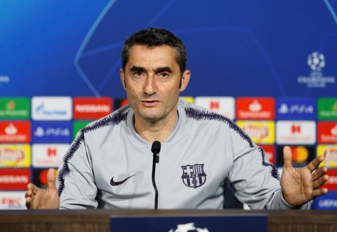 Valverde, durante una rueda de prensa (Foto: EFE).