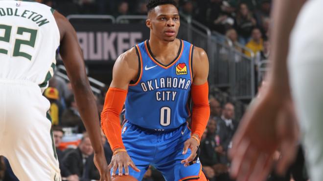 Russell Westbrook con los Thunder.