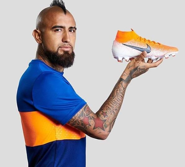 Arturo Vidal, durante un servicio para Nike.