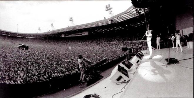 Queen en el Live Aid de Wembley en 1985.