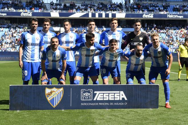 El once del Málaga ante el Extremadura.