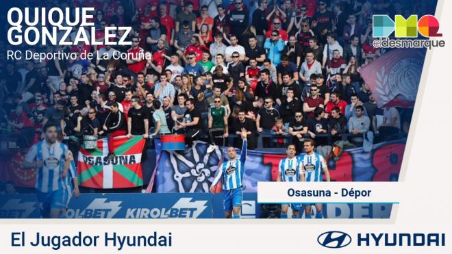 Quique González, jugador Hyundai del Osasuna-Dépor