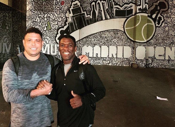 Ronaldo y Seedorf, después de jugar al tenis en la Caja Mágica de Madrid (Foto: Instagram @clarenceseedorf).