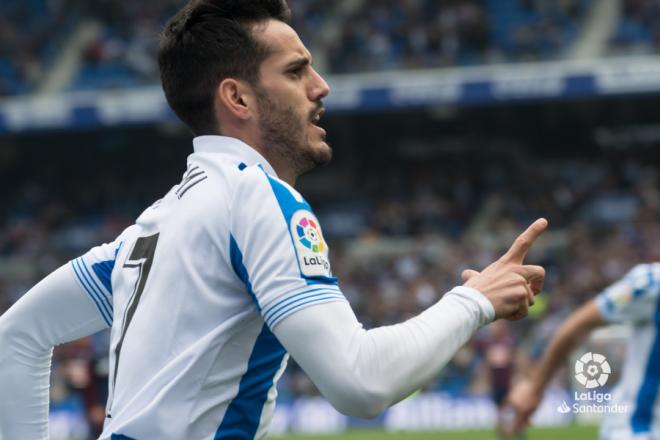 Juanmi celebra su gol ante el Eibar (Foto: LaLiga).