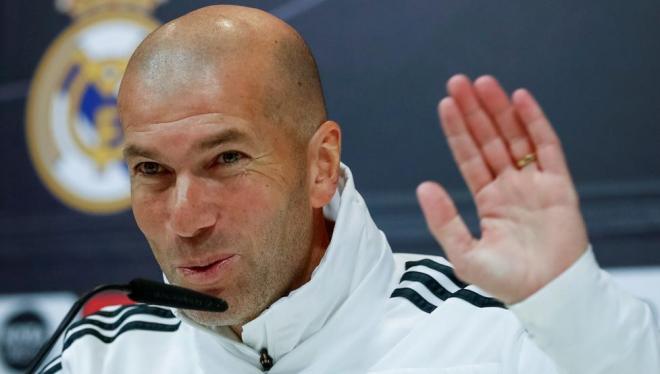 Zidane, en una rueda de prensa (Foto: EFE).