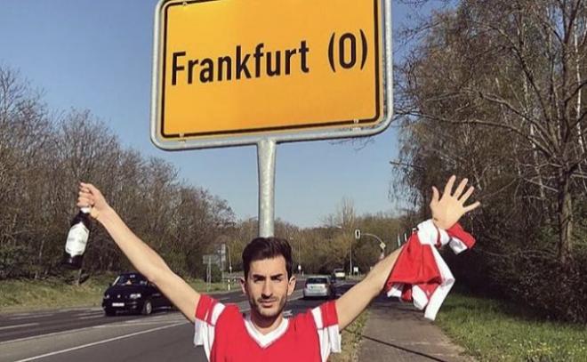 Álvaro Oliveira, a su llegada a Frankfurt del Oder (@Alvaroslb1994).
