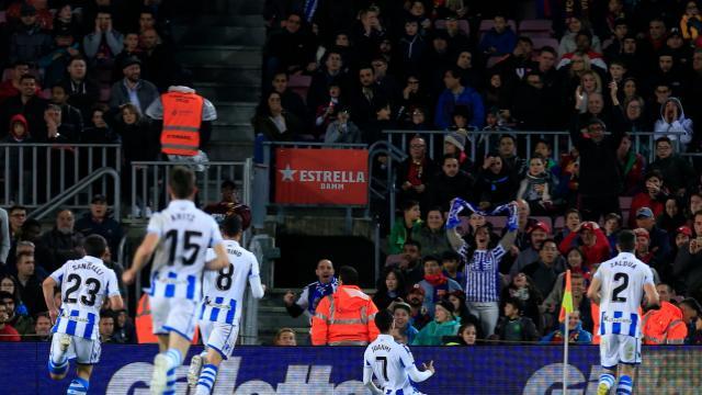 Juanmi fue el autor del gol de la Real en el Camp Nou. (Foto: Real Sociedad)
