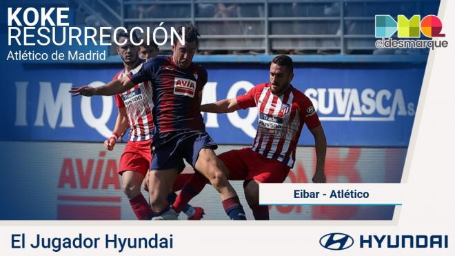 Koke, jugador Hyundai del Eibar-Atlético.