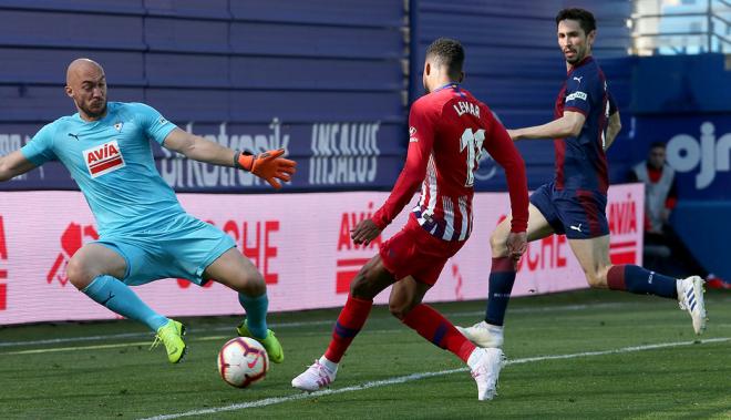 Lemar, en la acción del gol del Atlético (Foto: ATM).
