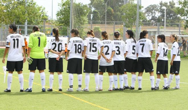 Primer once inicial del Valencia CF Femenino en partido oficial. (Foto: Valencia CF)