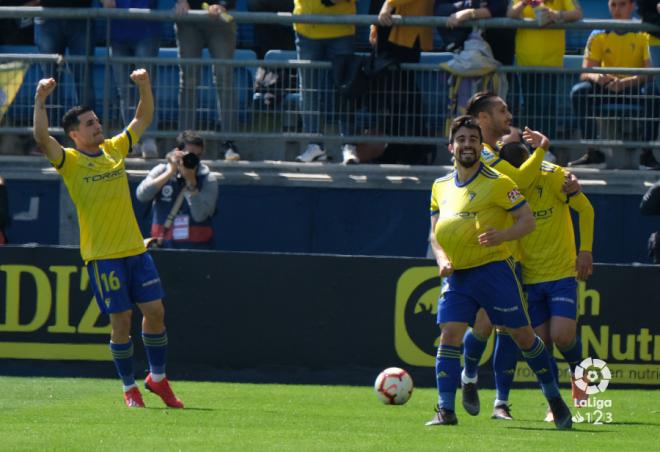 Jairo Izquierdo celebra su gol al Numancia (Foto: LaLiga).