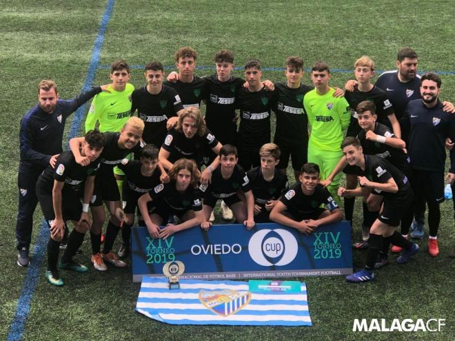 El Infantil A se proclamó campeón de la Oviedo Cup (Foto: Málaga CF).