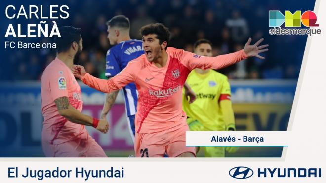 Aleñá, jugador Hyundai del Alavés-Barcelona.