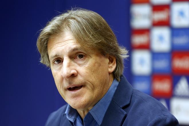 Sergio Egea, en sala de prensa (Foto: Luis Manso).