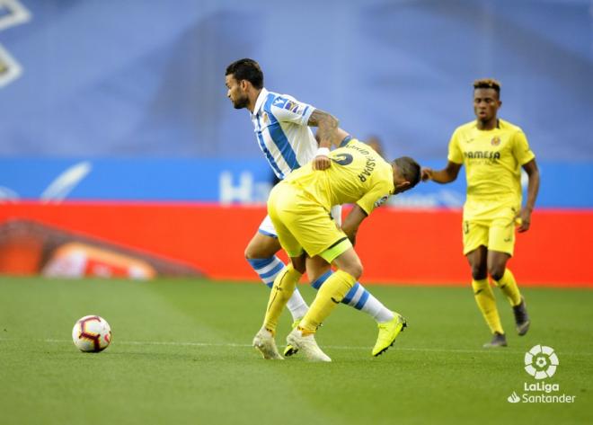 Lance del juego en el Real Sociedad-Villarreal (Foto: LaLiga).