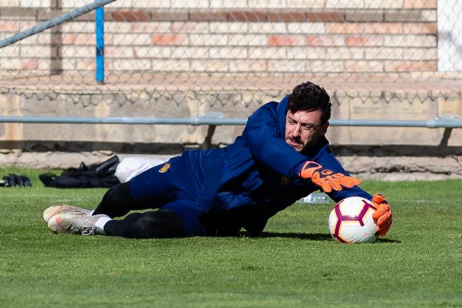 Cristian Álvarez en un entrenamiento (Foto: Daniel Marzo).