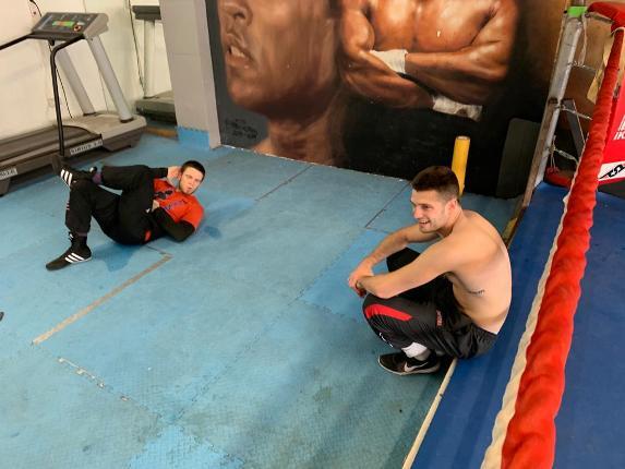 Kerman en la sesión de entrenamiento en el Mampo Gym (Foto: MGZ).