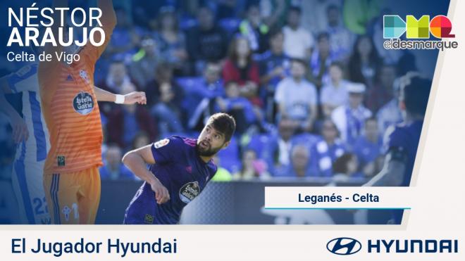 Araujo, jugador Hyundai del Leganés-Celta