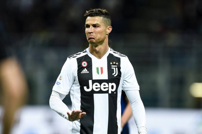 Cristiano Ronaldo celebra su gol 600, en el Inter-Juventus.