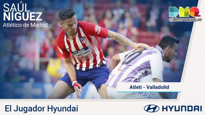 Saúl, jugador Hyundai del Atlético-Valladolid.